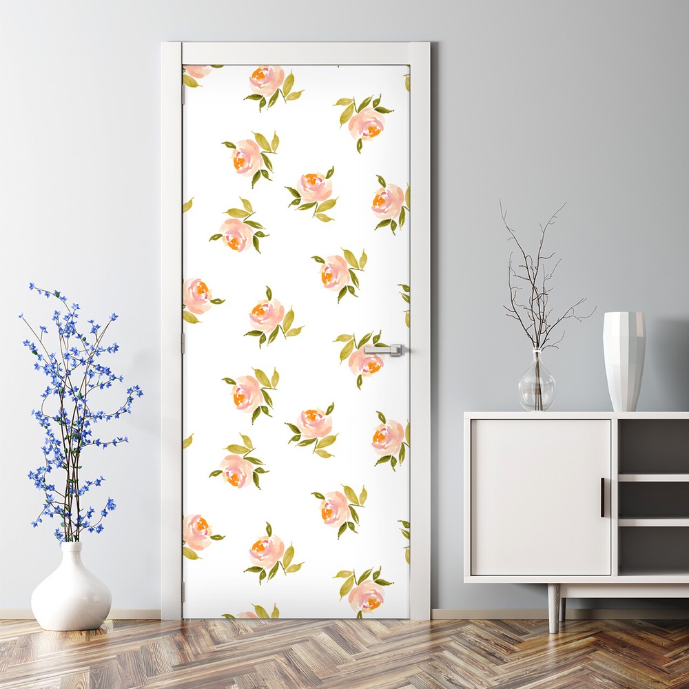 Bubble Free Door sticker Small Flowers Floral Peel and stick Flowers Home Decor
