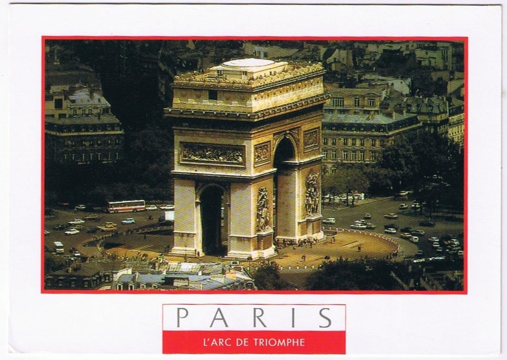 Postcard L' Arc de Triomphe Paris France