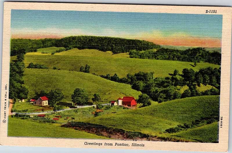 Postcard HOUSE SCENE Pontiac Illinois IL m/09 AK5694