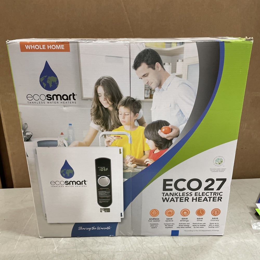 NEW ECOSMART ECO 27 Electric Tankless Water Heater 27-kW 240V