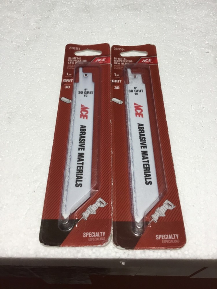 6-Inch 30-Grit Bi-Metal Sawzall Blades 2-Pack Brand New-image