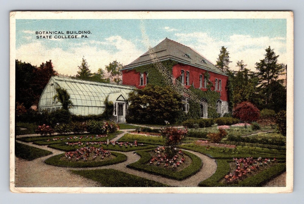 State College PA-Pennsylvania, Botanical Building, Vintage c1917 Postcard
