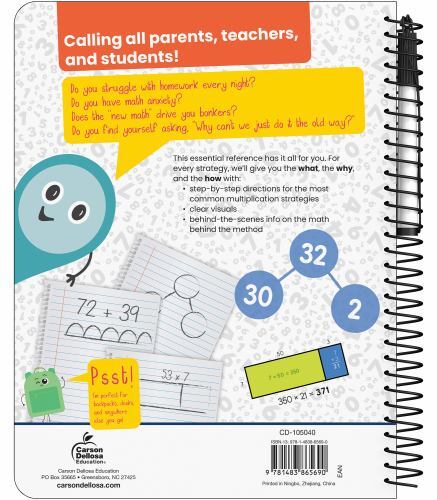 Carson Dellosa Break it Down Math Book, Intermediate Multiplication Workbook for