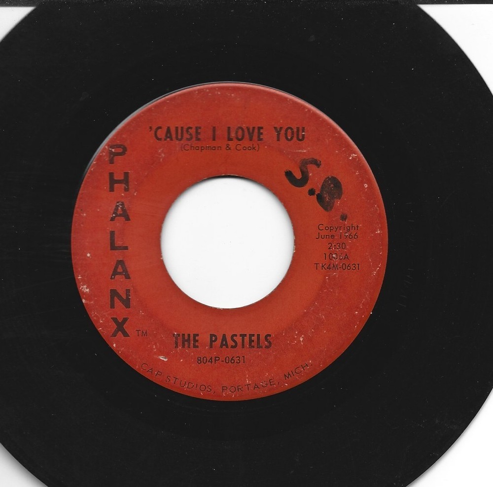 Garage Rockers  45 -Pastels - Cause I Love You - Hear- 1966  Michigan Phalanx