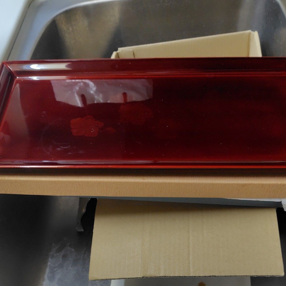 Rectangular Tray Natural Wood Traditional Craft Collection Japanese Tableware