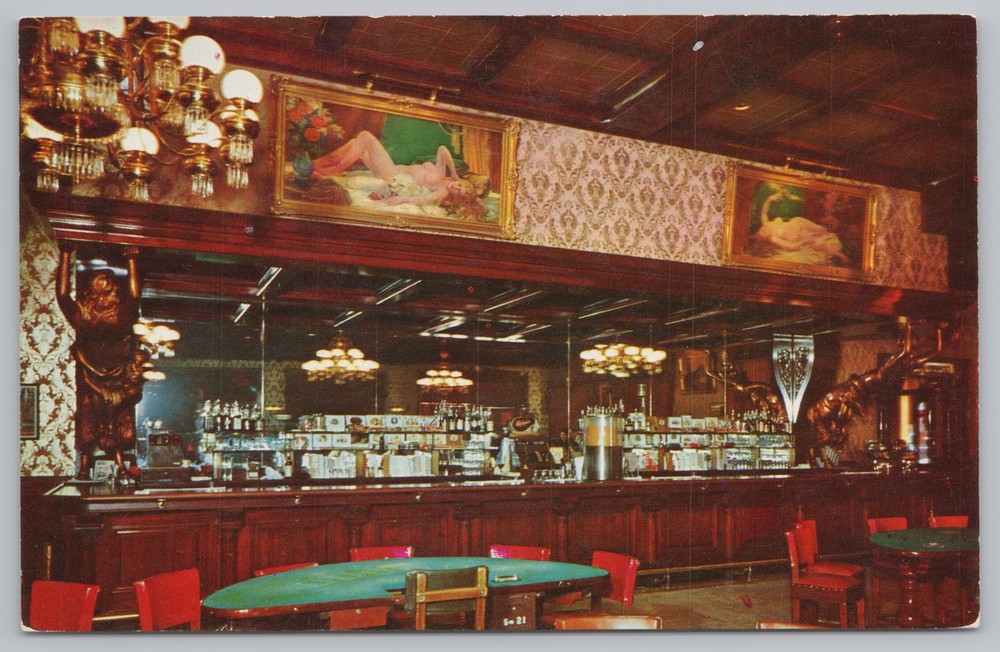 Las Vegas Nevada~Golden Nugget Gambling Hall Saloon~Vintage Postcard