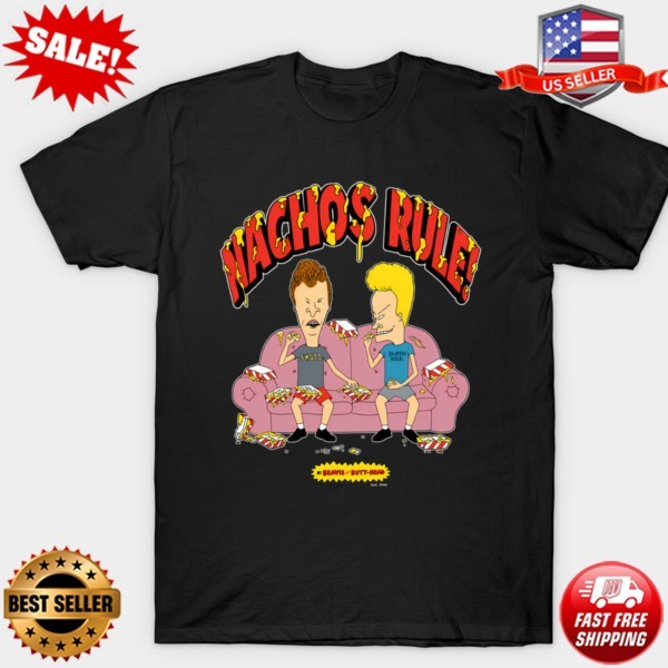 Beavis And Butt-Head Nachos Rule Vintage Snack Explosion T-Shirt | S-5XL