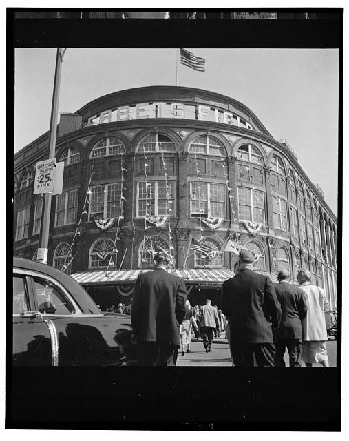 Exterior view of Ebbets Field,New York,World Series Baseball,October 4,1956