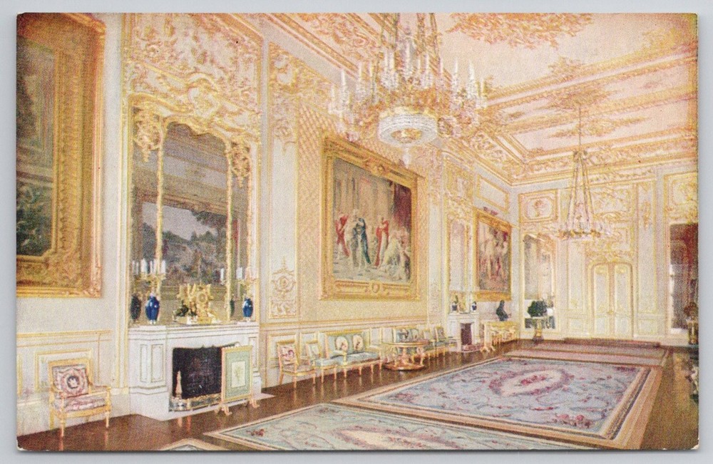 Windsor Castle State Apartments Oilette Postcard Raphael Tuck King George IV