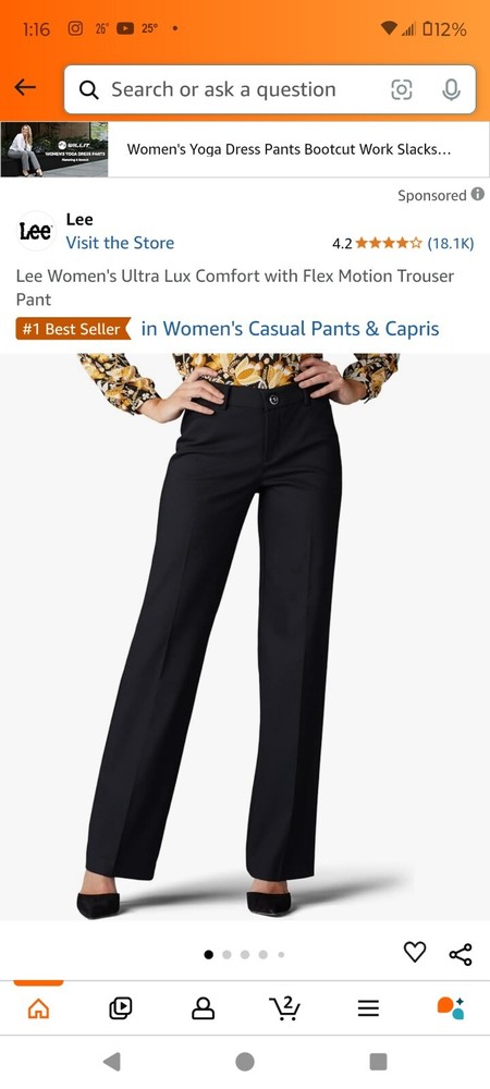 New Levi Ultra Fux Comfort Trousers Size 2 Short Leg