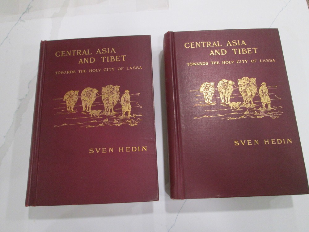 Sven Hedin CENTRAL ASIA & TIBET First Edition 1903 2 volumes Nice set!