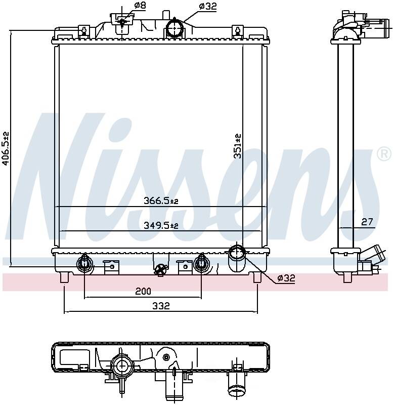 Radiator  Nissens North America  63340