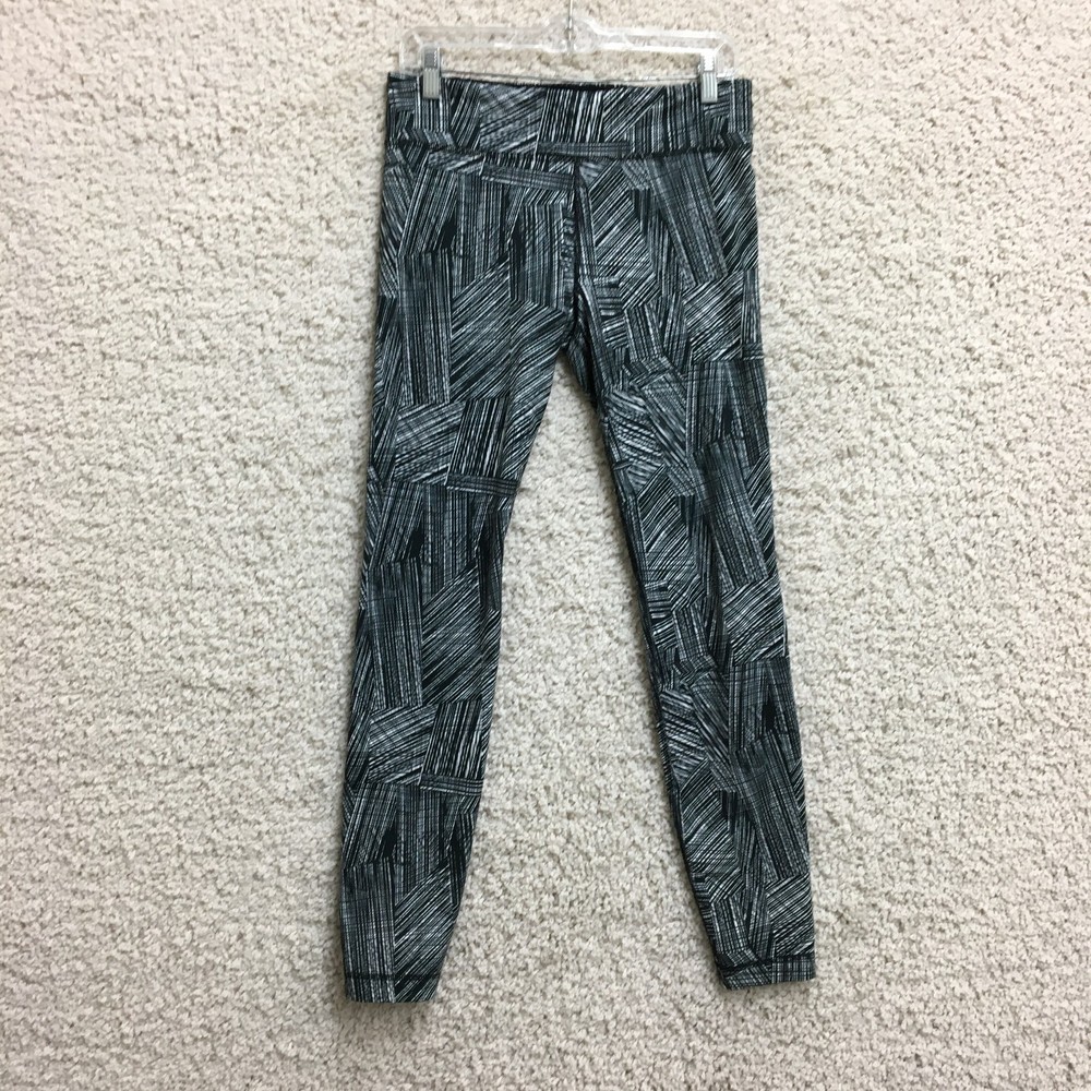 Under Armour Womens L Gray Abstract Stretch Yoga Leggings Pull On Large