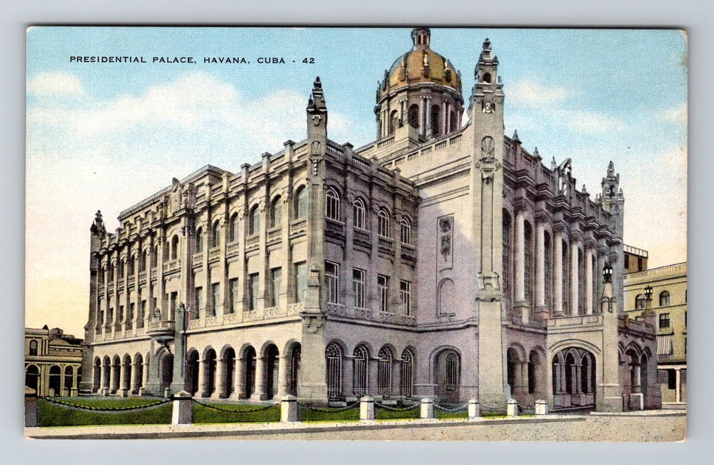 Cuba- Havana Presidential Palace Souvenir Old Card View Postal Vintage Postcard