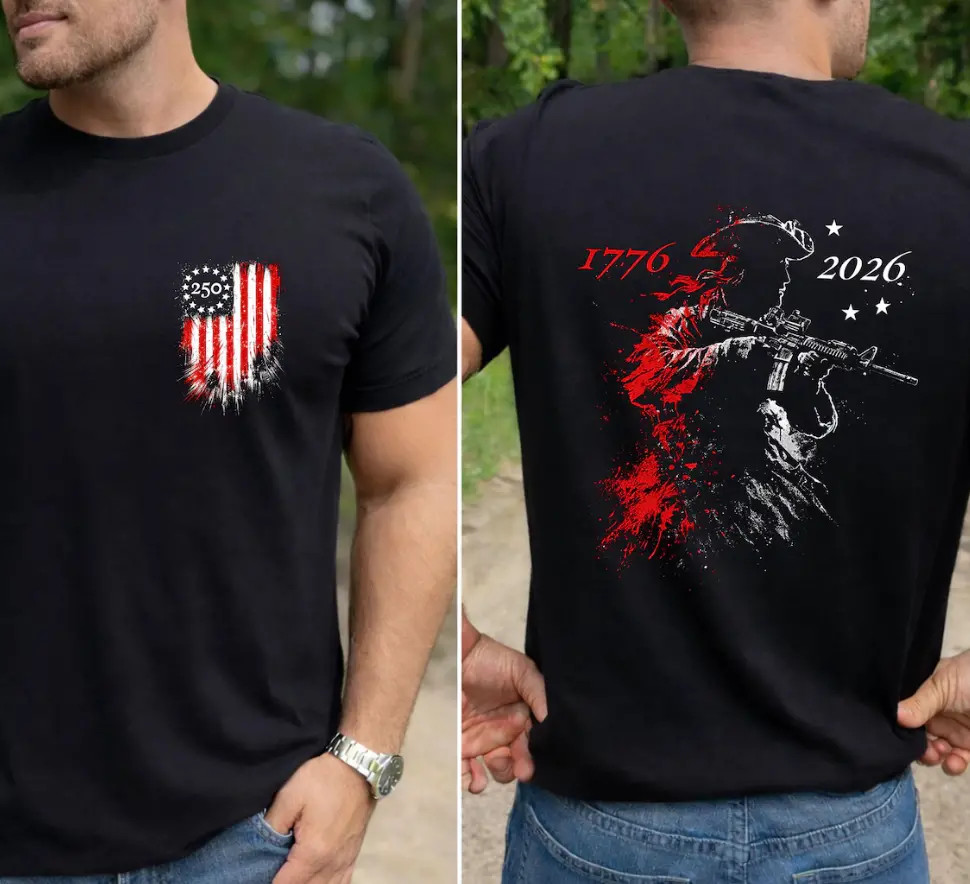 Yankee 250 America 1776 to 2026 Patriotic Graphic Unisex Cotton T-Shirt