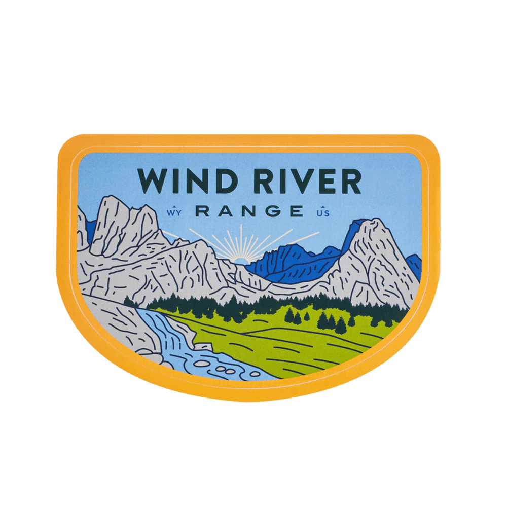Wind River Range sticker weatherproof bumper vinyl decal