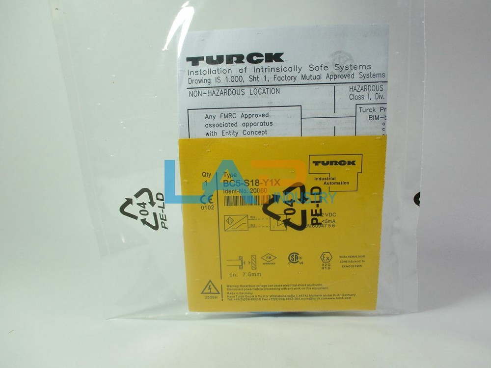 1PCS New For TURCK BC5-S18-Y1X 8.2VDC 5mA sn：7.5mm Proximity Switch