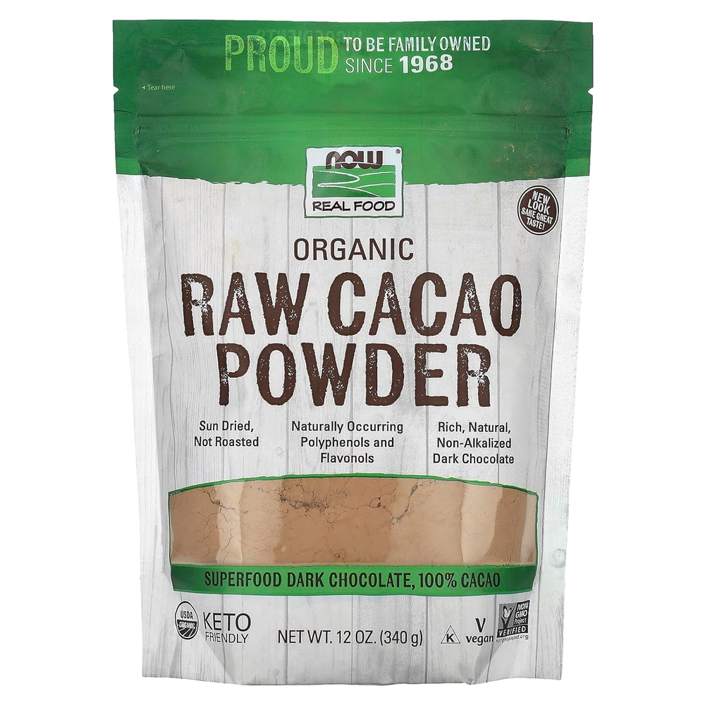 Organic Raw Sun-Dried Cacao Powder Rich in Polyphenols & Flavonols