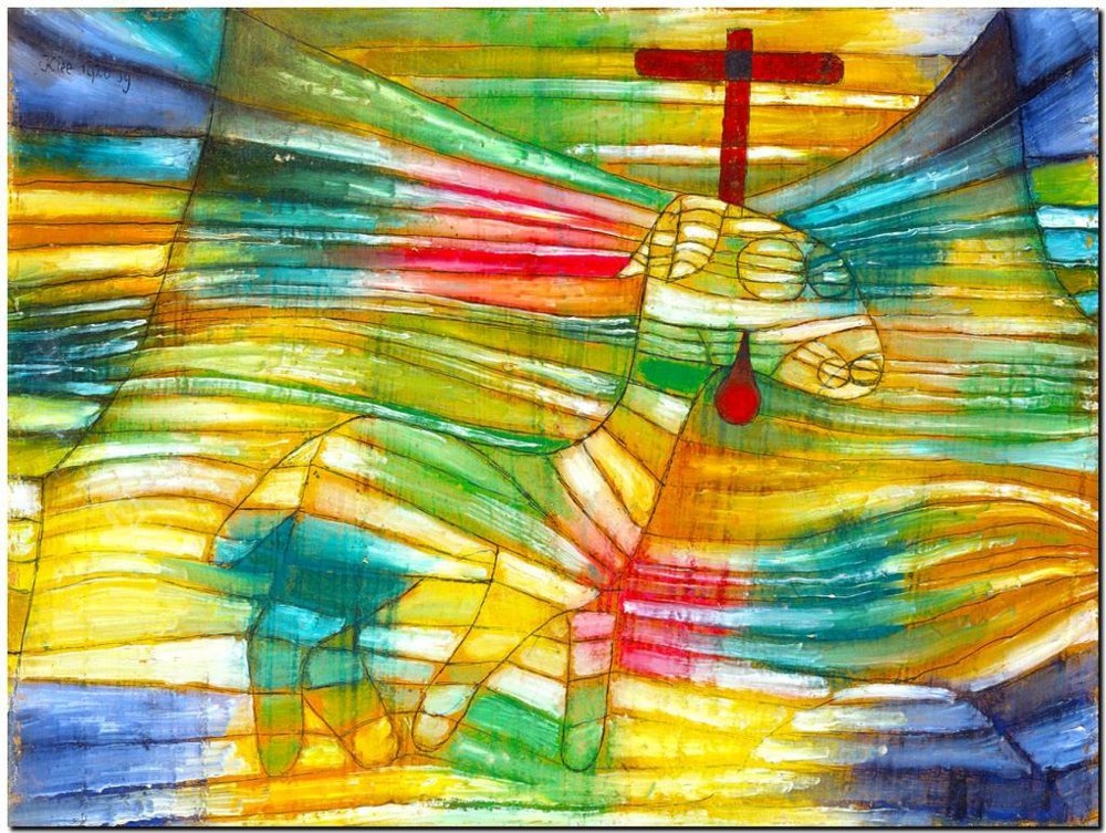 PAUL KLEE ABSTRACT ART ~ The Lamb ~ *FRAMED* CANVAS PRINT Poster ~ 18x12
