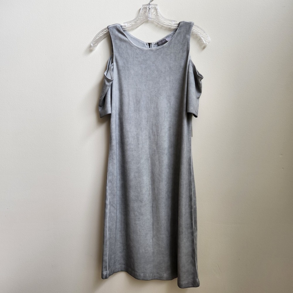 Tart Collections Gray Clouds Knit Cold Shoulder Knee Length Dress Size XSmall