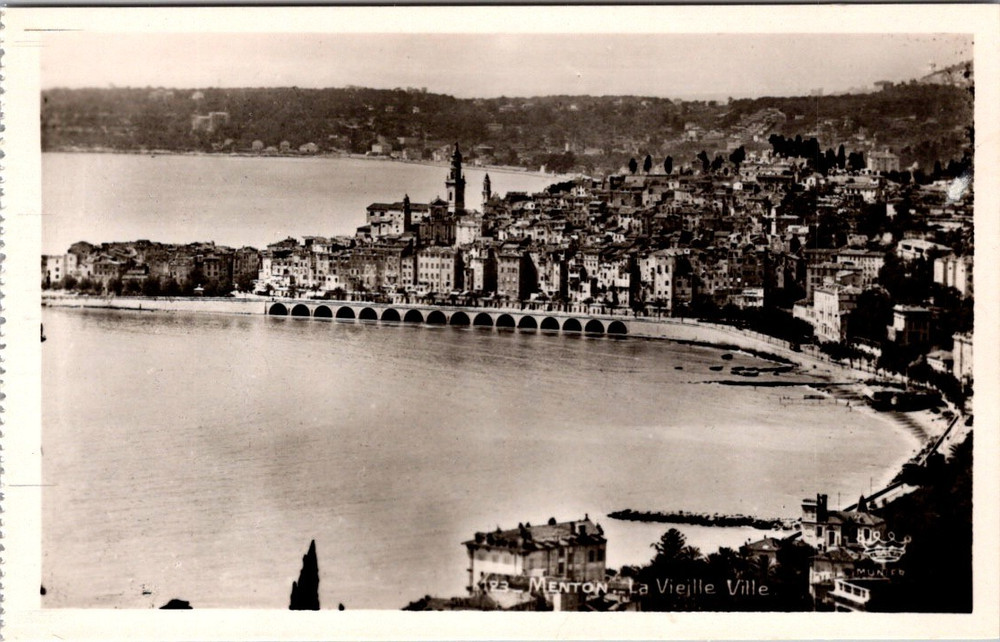 1940s MONTE-CARLO Vue Générale & Cap Martin Aerial View – Éditions Munier Nice
