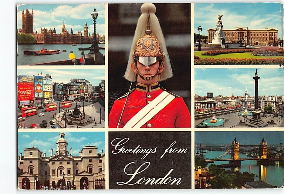 Postcard Scenes & Views Greetings from London England