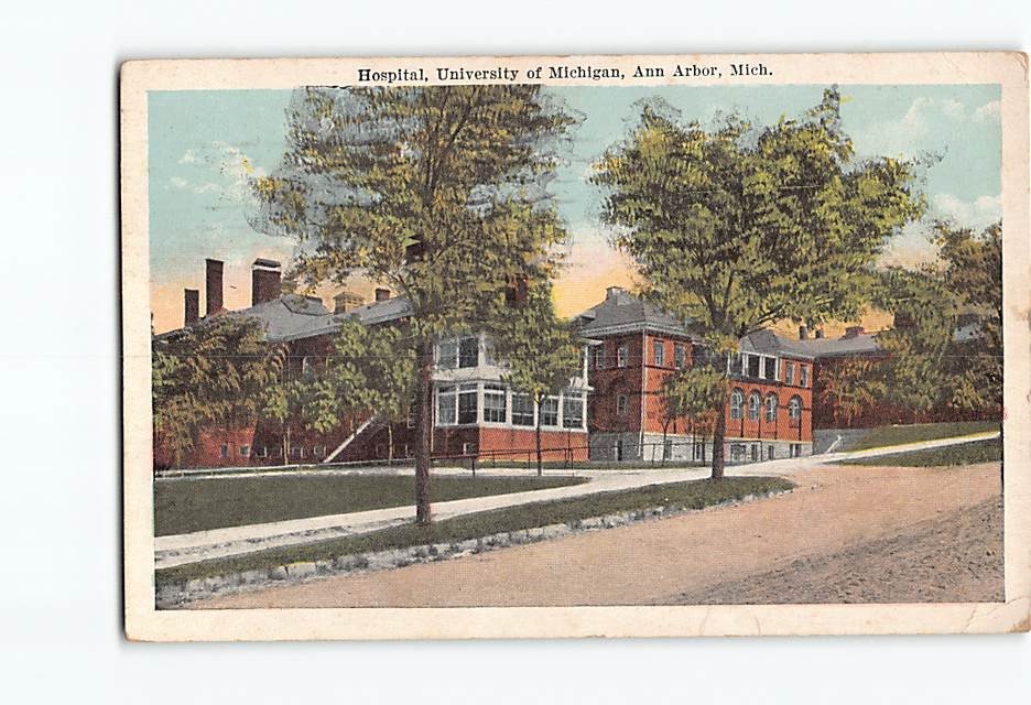 Postcard Hospital University of Michigan Ann Arbor Michigan USA