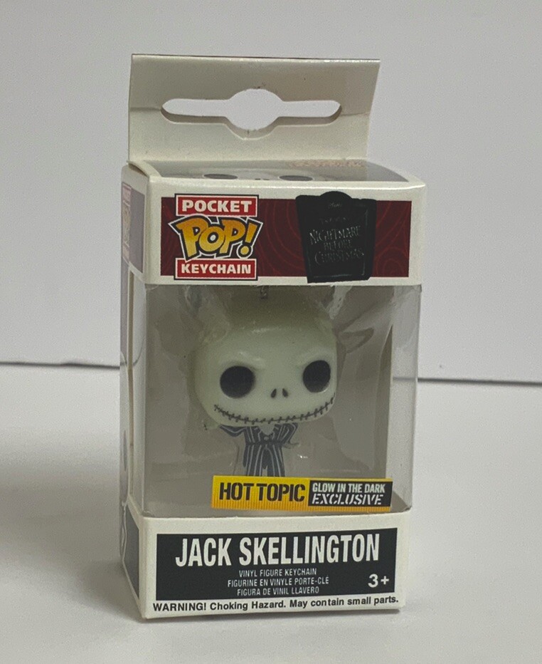 Jack Skellington Glow In The Dark Funko POP Keychain Nightmare Before Christmas