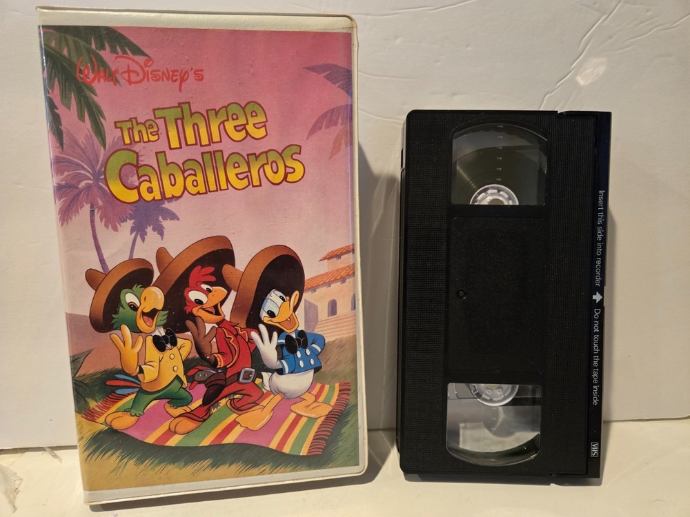 VHS Disney's The Three Caballeros clamshell edition- Tested