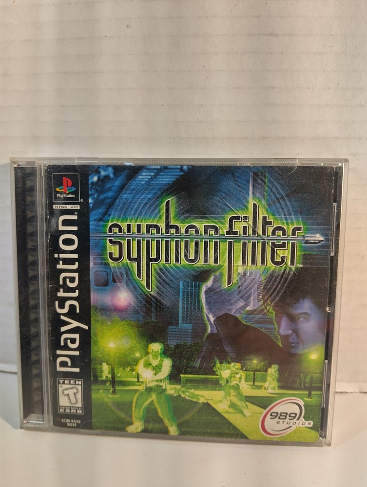 Syphon Filter (Sony PlayStation 1, 1999) PS1 Complete CIB Black Label