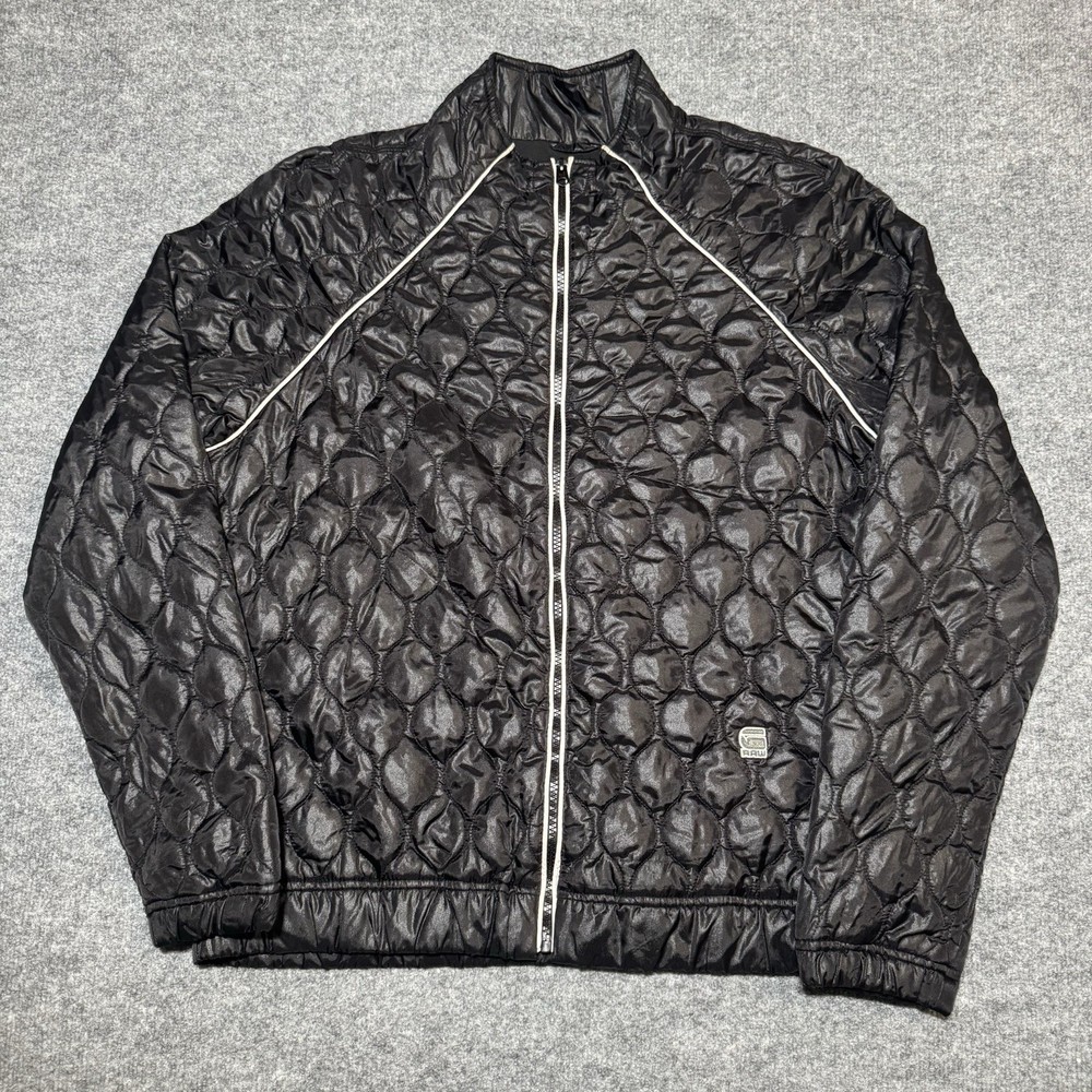 G-Star Raw Midder Quilted Bomber Jacket Adult 2XL Black Full Zip Puffer XXL