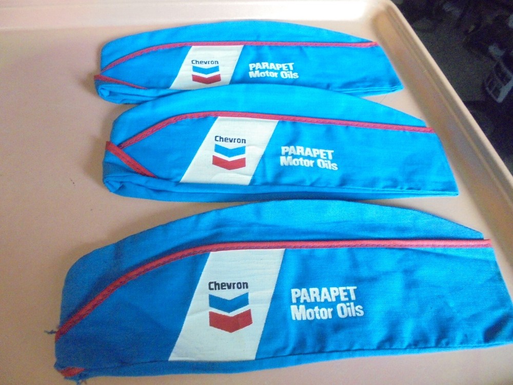 Vintage Chevron Grease Monkey hat cap Service Station Attendant