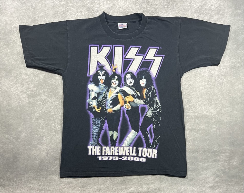 Vintage KISS The Farewell Tour 1973-2000 Black T-shirt Size Large