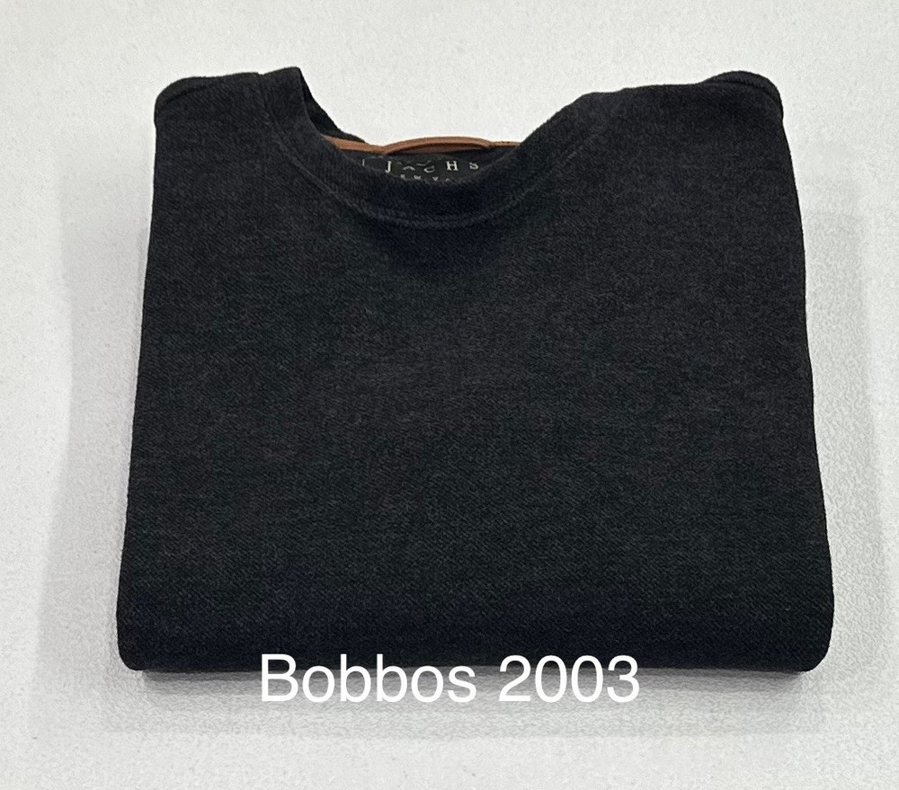 Jachs New York Men's Crew Neck Long Sleeve Fleece Sweatshirt, Black, Size S