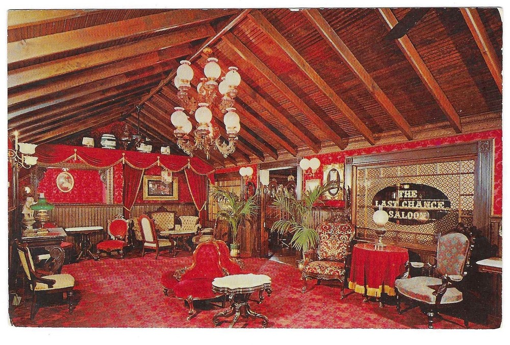 Vintage New Jersey Chrome Postcard Cocktail Parlour Convent Station Ranch House
