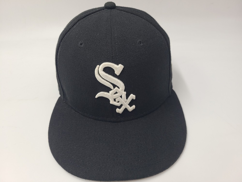 Chicago White Sox New Era 59Fifty Fitted 7 3/8 Hat Cap Polyester Men MLB Black