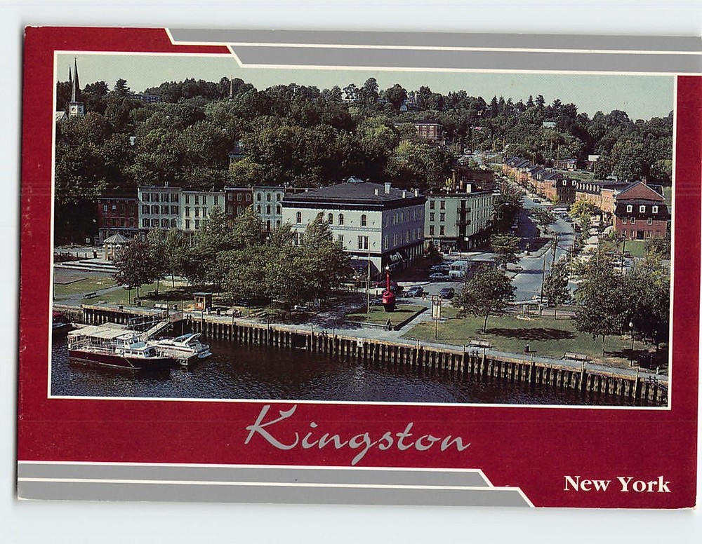 Postcard View of Town's Historic Waterfront Kingston New York USA