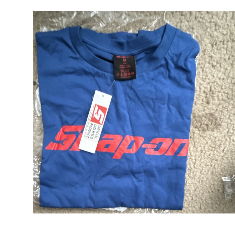 Snap-on Men's Blue Graphic Logo Crew Neck T-Shirt, Size M Regular