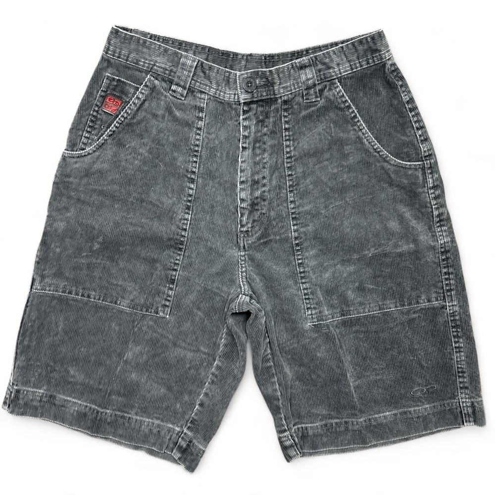 Vintage Ocean Pacific Corduroy Shorts Mens 30 Gray Surf Skate Longriders OP 9.5