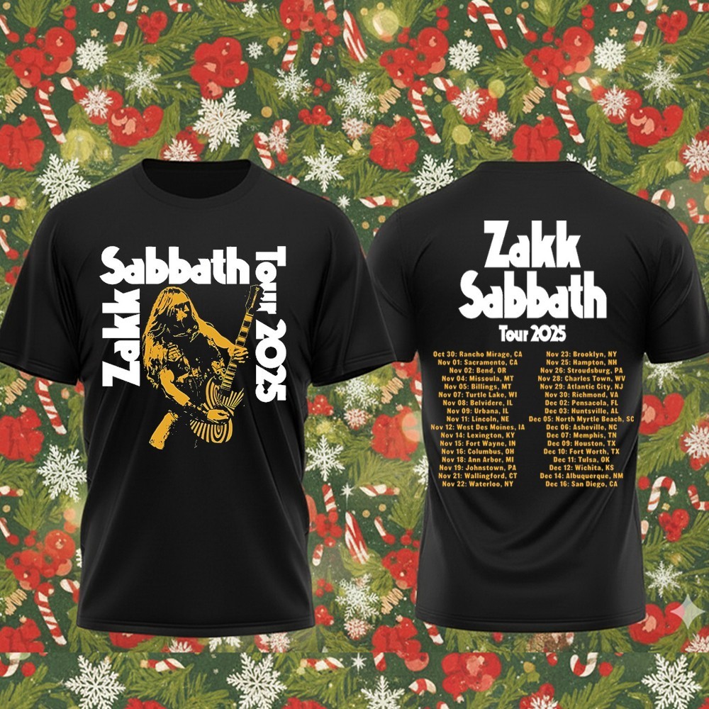 Zakk Sabbath Tour 2025 North American Two Sided TShirt, Size S-5XL 24D5