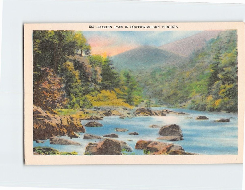 Postcard Goshen Pass in Southwestern Virginia USA North America