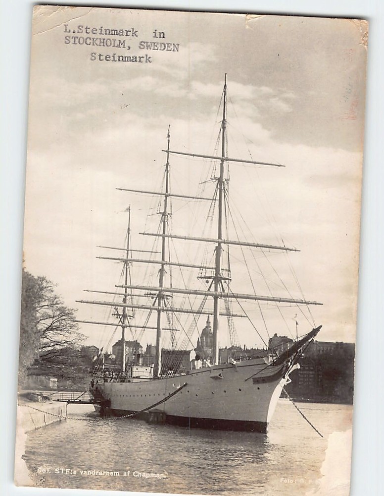 Postcard af Chapman Ship Skeppsholmen in Stockholm Sweden