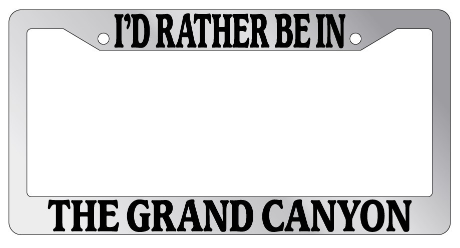 Chrome Grand Canyon License Plate Frame Auto Accessory 1319