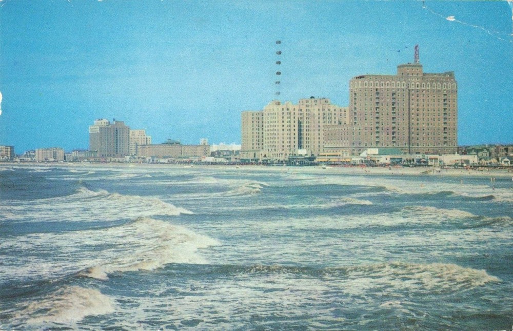 Atlantic City NJ New Jersey, Ventnor Hotel, Ocean View, Skyline Vintage Postcard