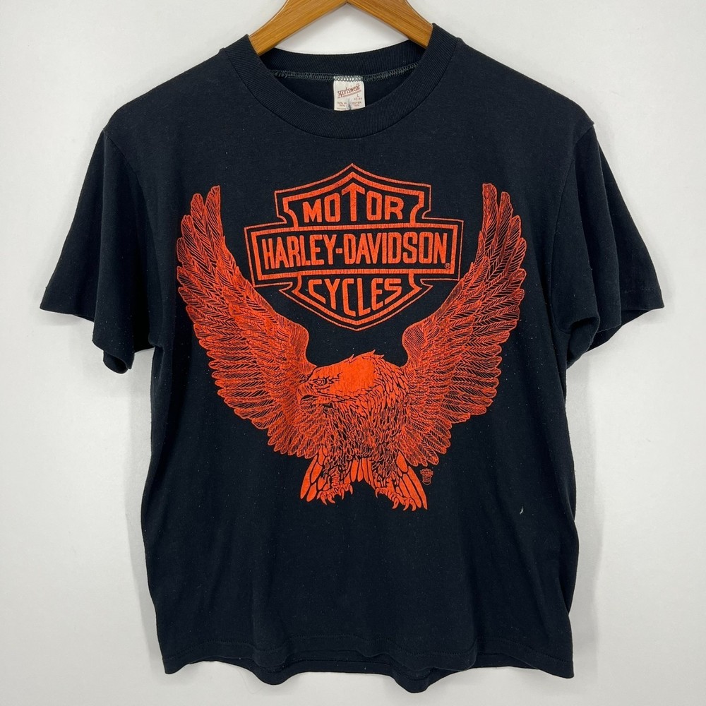 Vintage 1988 Harley Davidson Shirt San Jose CA Black Single Stitch FAST SHIP