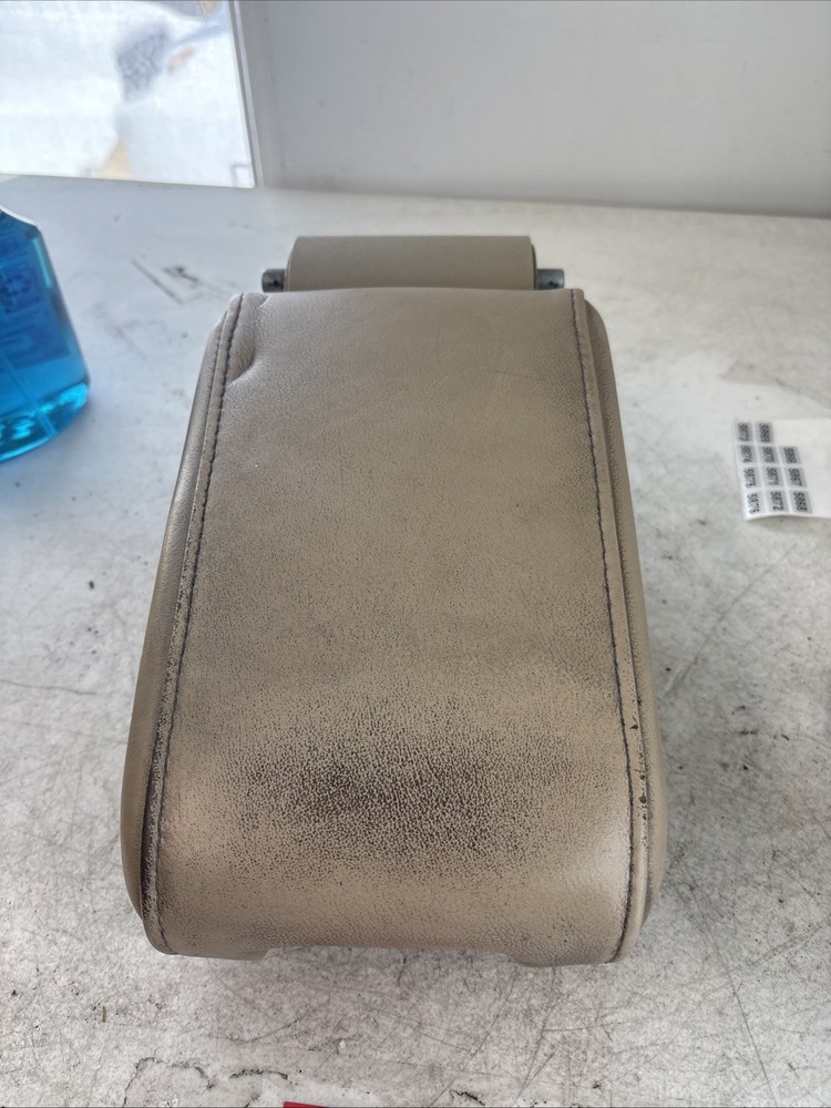 2007 Cadillac CTS Center Console Beige Leather Armrest Lid Storage Bin