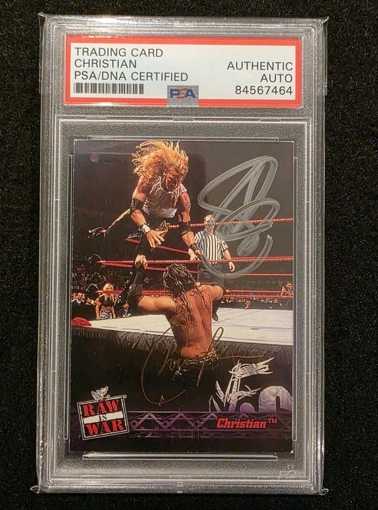 Christian Signed 2001 Fleer WWF Raw Is War #25 WWE Autograph PSA/DNA