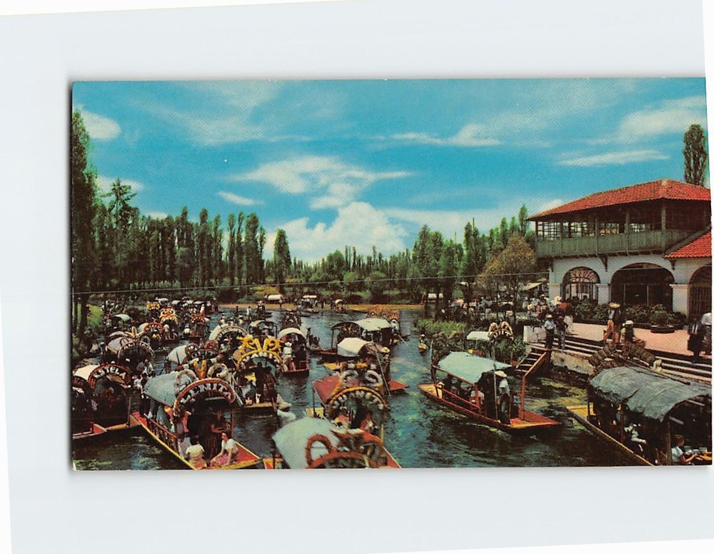 Postcard Floating Gardens Xochimilco Mexico City Mexico