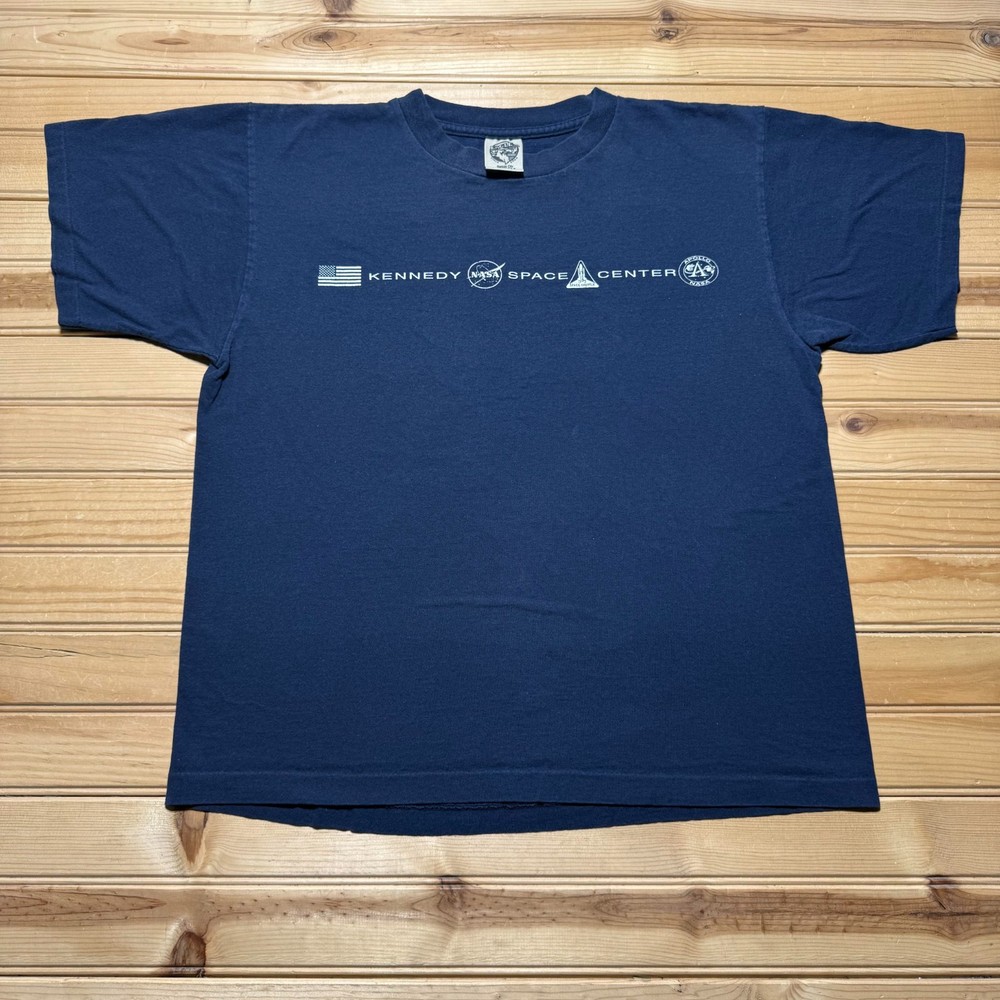 Vintage 90s Kennedy Space Center NASA Apollo Astronomy Graphic T-Shirt USA Large