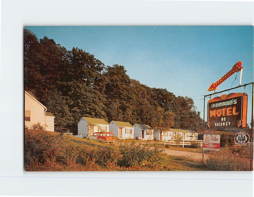 Postcard Konrad Motel Cottages Wellsboro Pennsylvania USA
